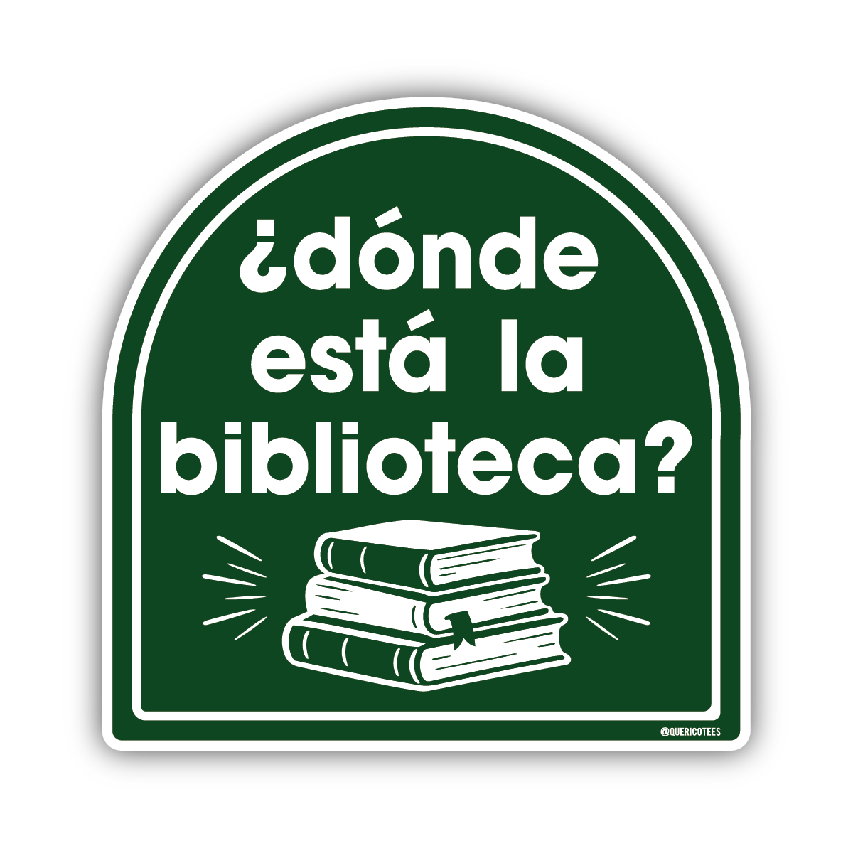 ¿Dónde está la Biblioteca? Sticker