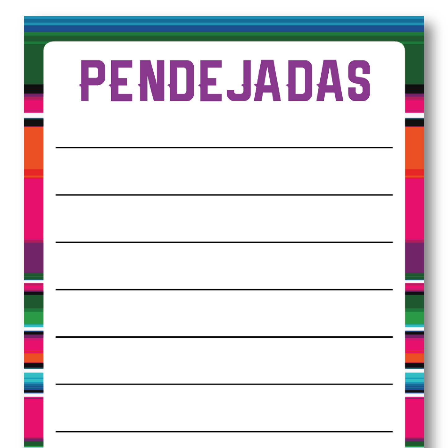 Pendejadas Serape Slim Notepad