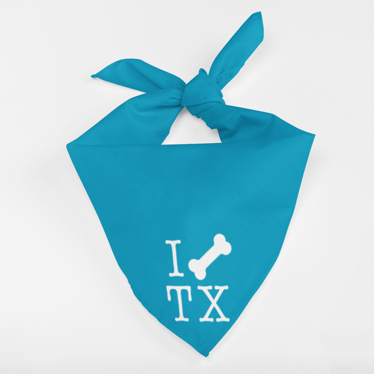 I Dogbone Texas Dog Bandana