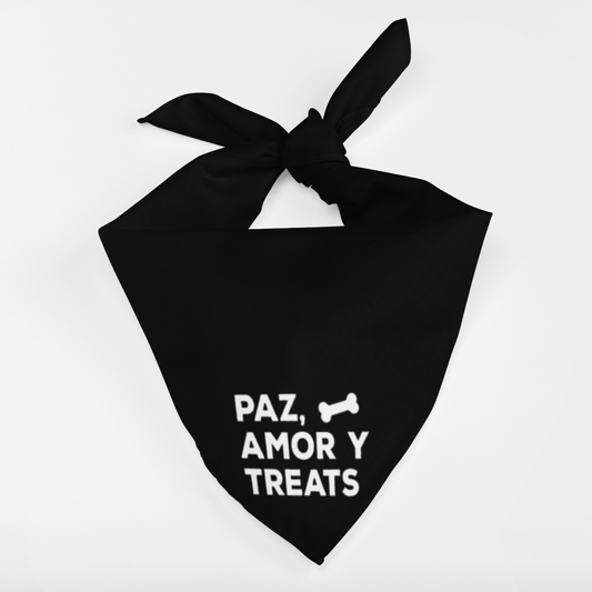 Paz, Amor y Treats Dog Bandana