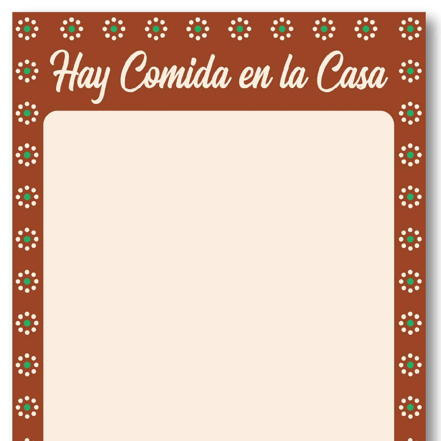Hay Comida en la Casa Notepad