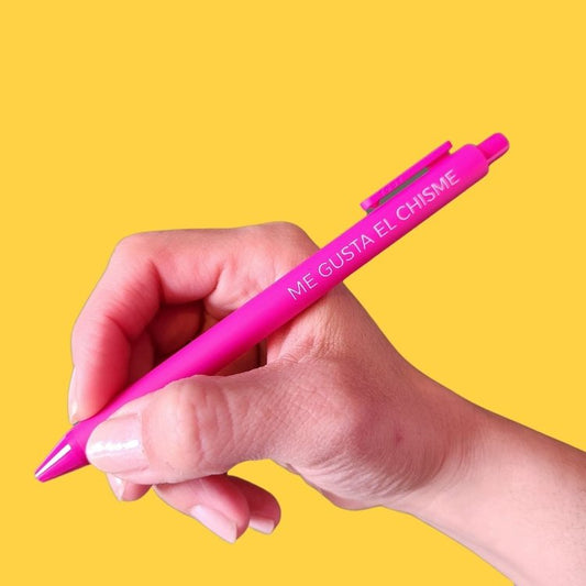 Me Gusta El Chisme Pink Ink Pen